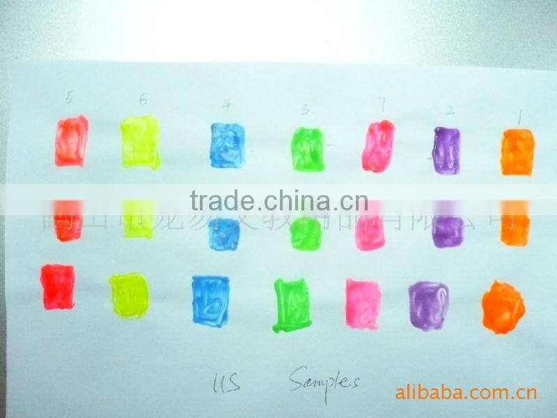 5 colors glow in dark paint