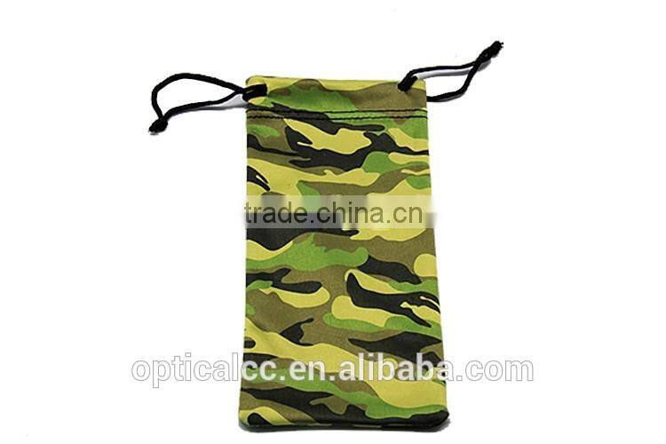 4C Full Color Printing Double Drawstring Microfiber Cell Phone Pouches