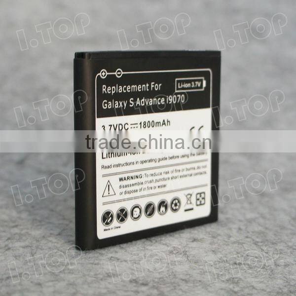 For Samsung Galaxy S Advance i9070 battery,3.7V 1500mAh, Made in china