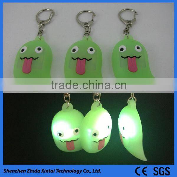 key decorative silicone LED light climbing keychain
