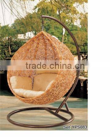 0503 outdoor garden patio good quality single seat rattan hanging swing chair YPS083