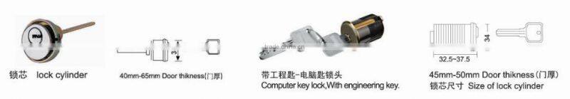 External Pull handle Main Door Lock Entry Set American Profile Cylinder Lock