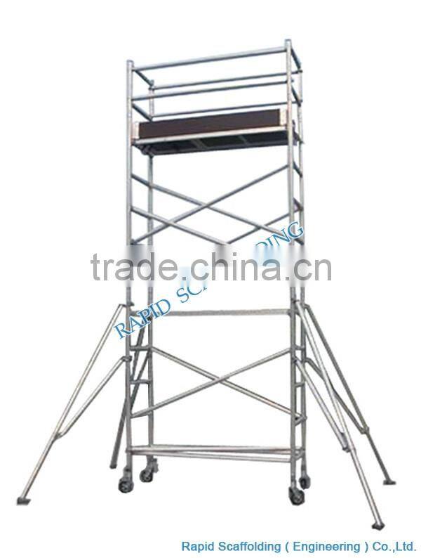Mobile aluminum scaffolding tower for sales