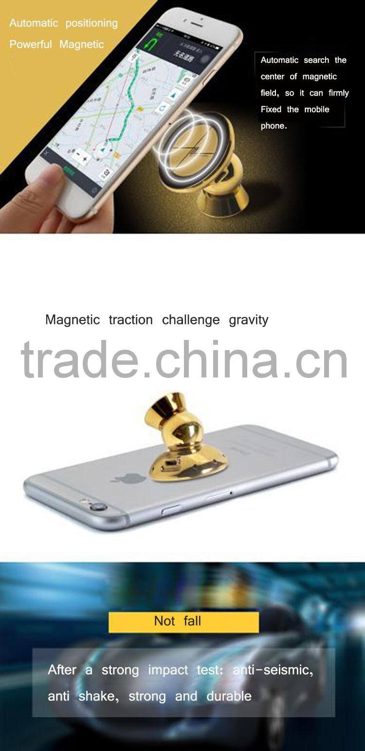 2016 Quick Charge QI Standard Strong Magnet Auto Adsorption Wireless Charger Metal In-Car Holder