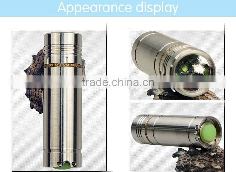 Promotion item Titanium alloy Q5 mini flashlight 16340 rechargeable torchlight