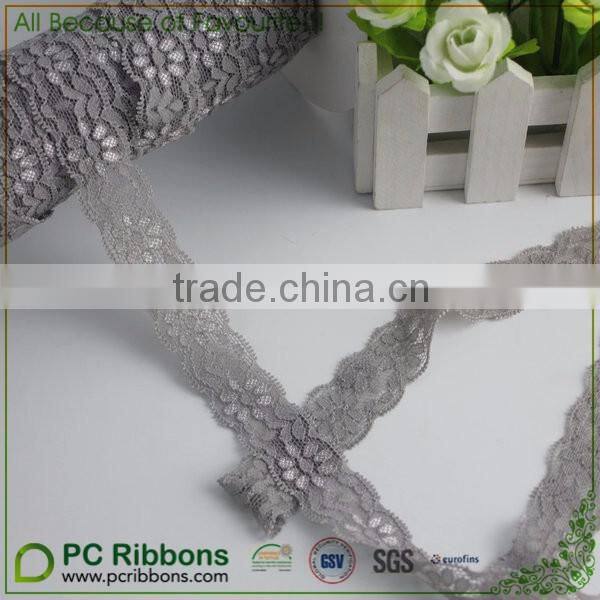 1" good quality grey stretch Lace