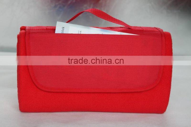 Out-of-door Fold up Picnic Rug, Camping Mat ,Travel Blanket with handle pouch