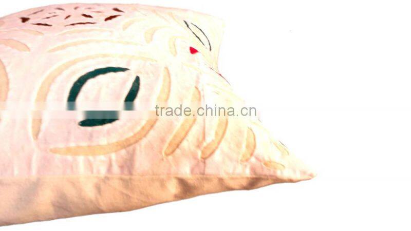 RTHCC-13 New Designer Cotton Fabric Applique Cutwork cushion covers home Furnishing Manufacturer and Exporter