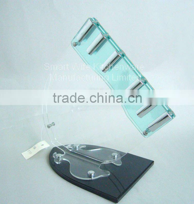 Eco-friendly acrylic ceramic knife block for ceramic knife sets