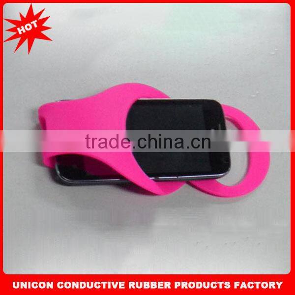 Hot sell wholesale cheap colorful silicone cell phone charger holder