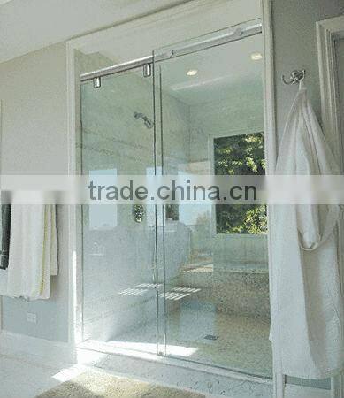 Frameless sliding shower screens