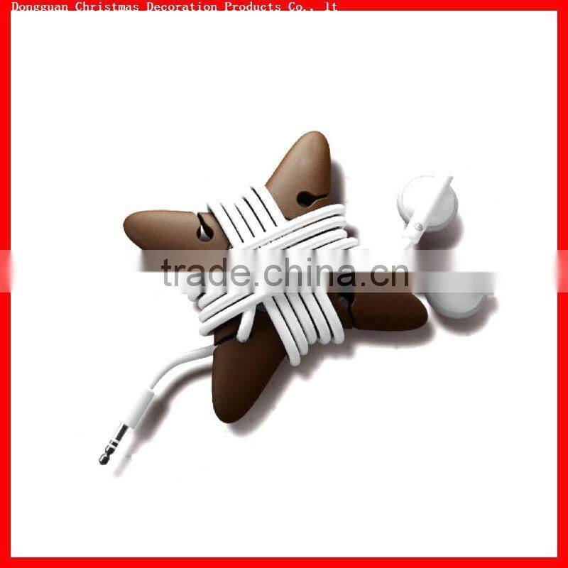 fashion design cheap silicone headphone cable winder