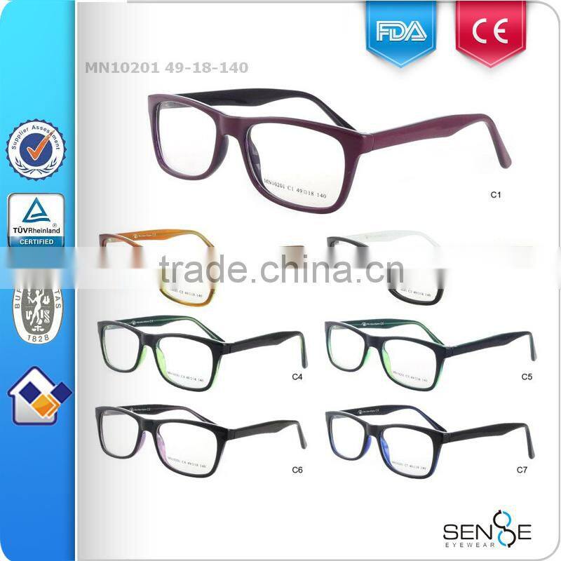 2015 Latest Fashion eyewear TR90 Plastic acetate Frame Optical