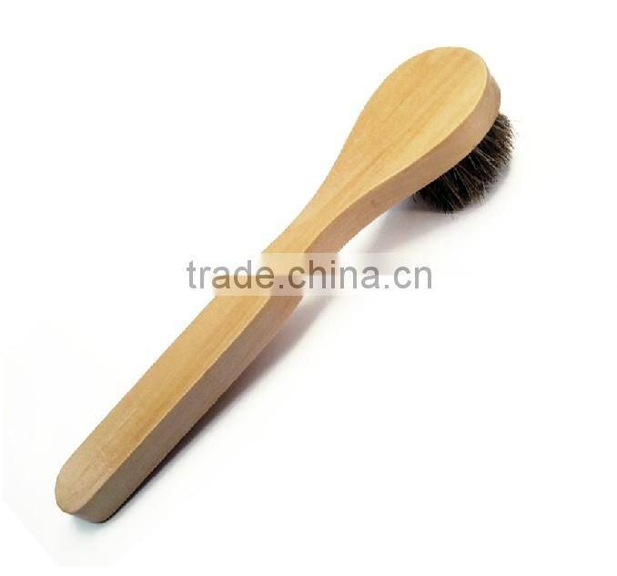 Round-head horse hair shoe brush