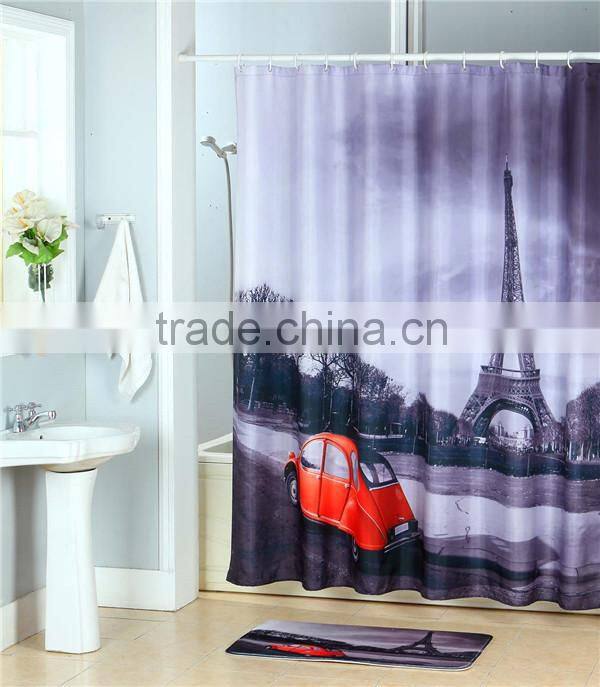 Printed Polyester Shower Curtain