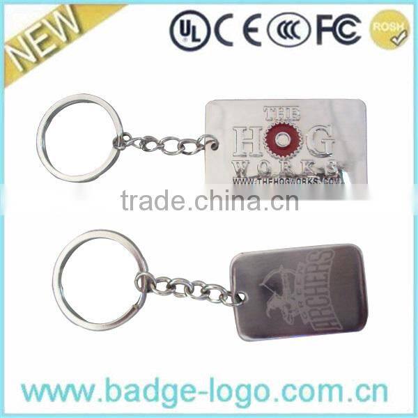 stainless steel cheap blank keychain dog tag