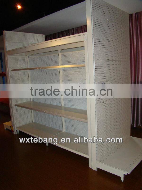 supermarket two side laminate shelf board/business equipment