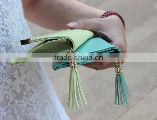 Korean bowknot PU long women wallet