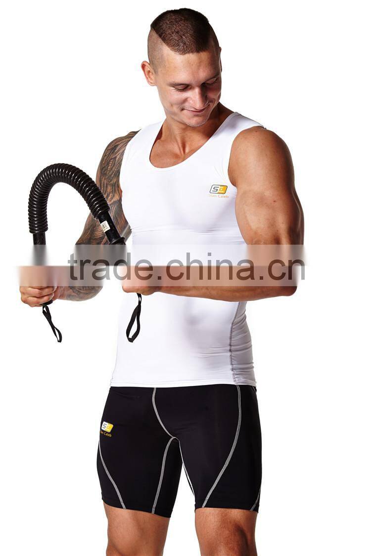 Custom Men's Compression Vest Fitness tights Bodybuilding tights Keeping Fit tights Gym tights Slim fitting Spandex underwear