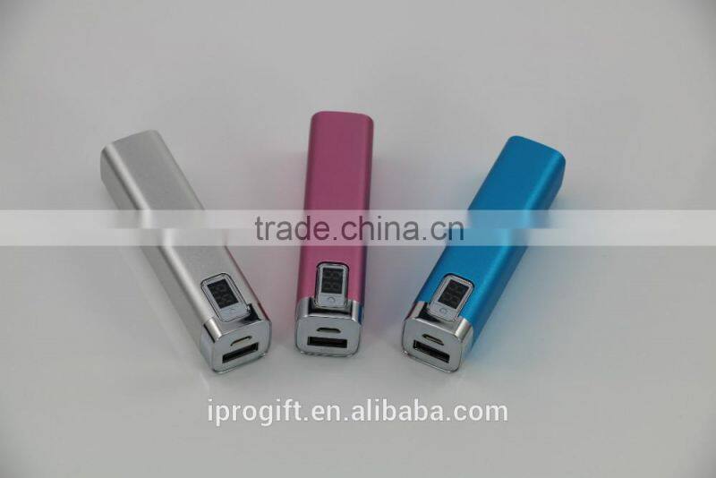 2016 NEW PRODUCT Mini Gift Customized Logo Colorful Metal 2600mAh portable mobile Power Bank