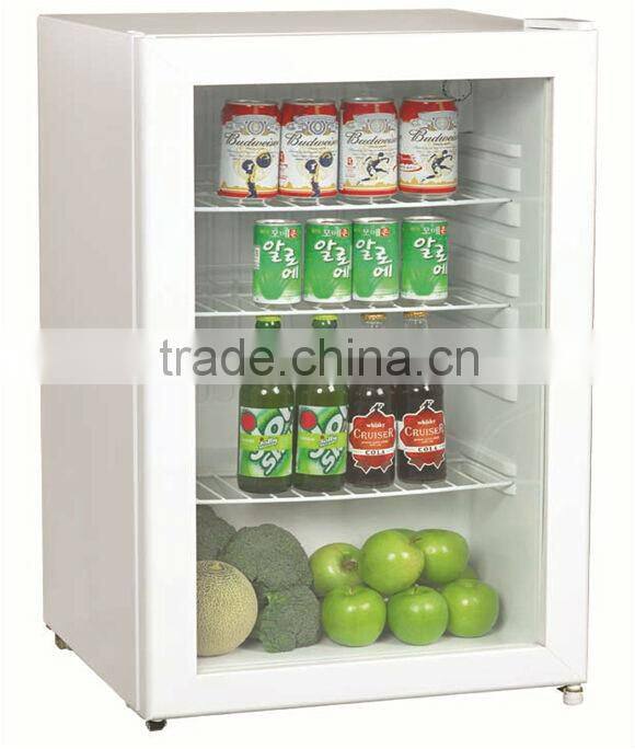Glass single door beverage cooler cooling unit exhibitor