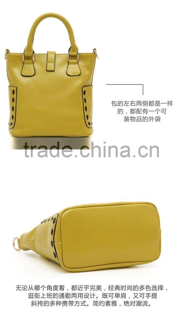 2016 new style daily handbags for girls genuine leather women tote handbags