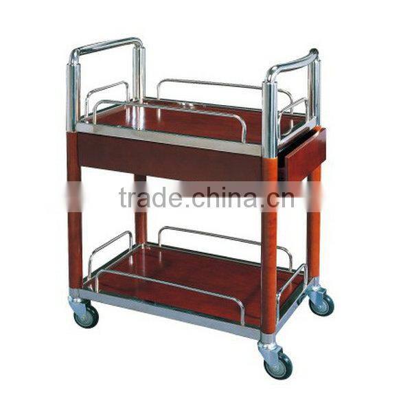 Morden Wooden Airline Food&Beverage Serving Trolleys/Catering Trolley On Wheel
