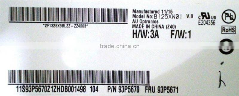 New Genuine 12.5" laptop screen B125XW01 V.0 LTN125AT01 for Lenovo U260 U201 X220 X230