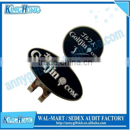 Wholesales custom golf black mini magnetic golf ball marker hat clip