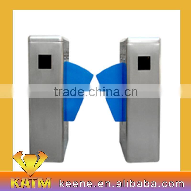 Optical Turnstile Pedestrian Barrier Gate Flap Barrier Gate With TCP/IP And RFID Reader