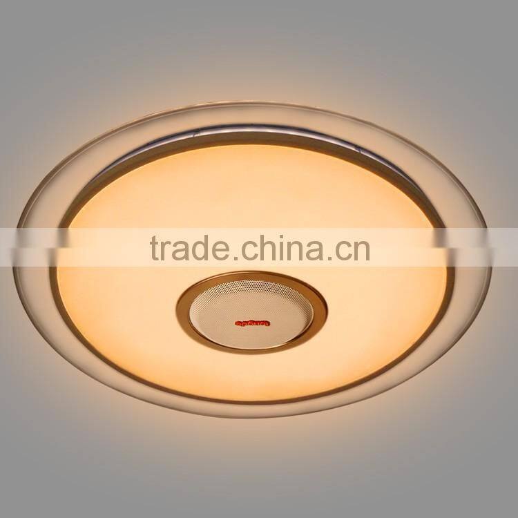 Bluetooth Speaker Dimmable CCT Changing RGB 40W Starry Sky Round LED Ceiling Lamp with APP