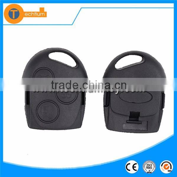 plastic with 433 mhz 4d63 chip with logo uncut blade remote folding car key for ford focus