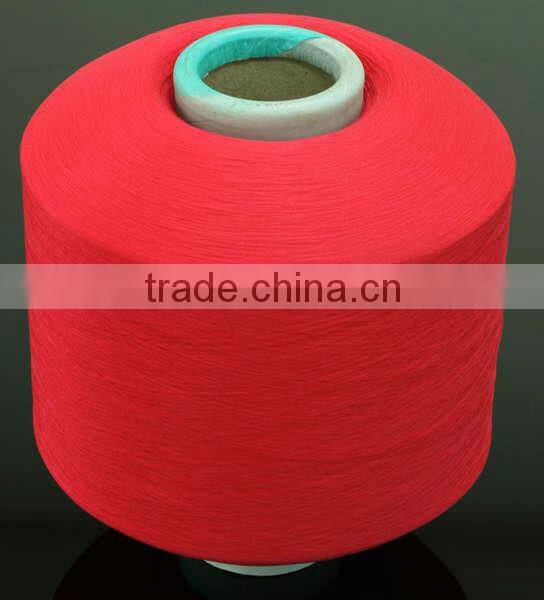 dope dying polyester spandex covered yarn for knitting