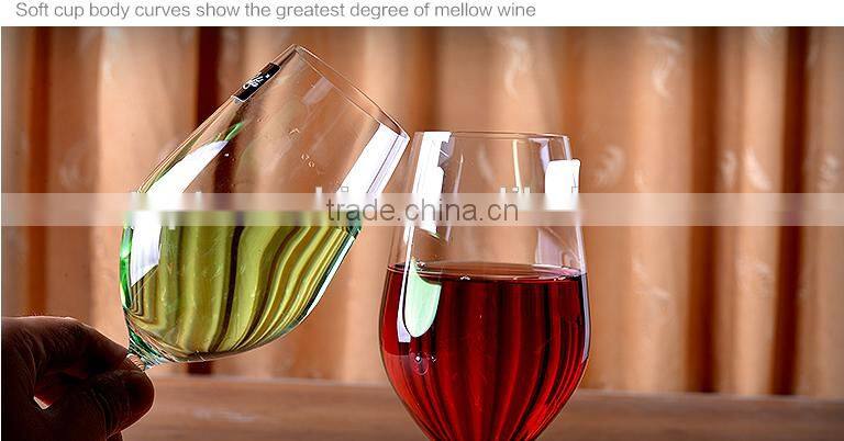 Wholesale clear fancy giant glassware manufacturer short bottomwine glass drinking glass for party