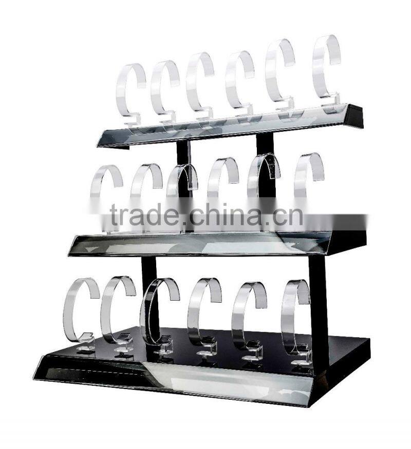 ATI High Quality all kinds of watch 3 lines acrylic pocket watch display stand