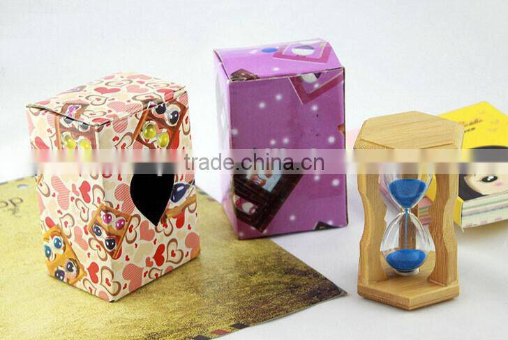 Cheap handmade mini custom logo bamboo hourglass