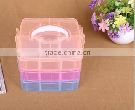 27.6X16.5X5.6cm In Stock Rectangle Useful 15 Grid Plastic Adjustable Jewelry Organizer Box Storage Container Case