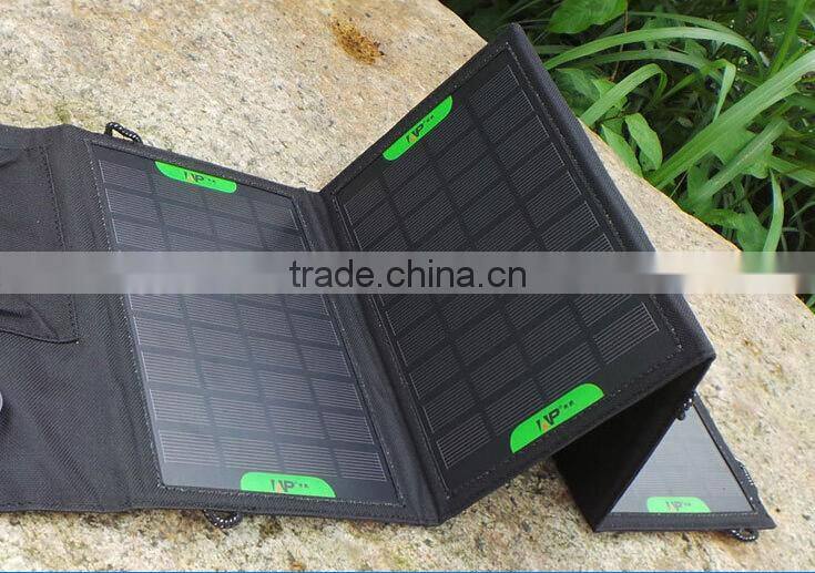 36W Foldable Solar Chargers for Laptop and Mobile phones with Dual Output Controller