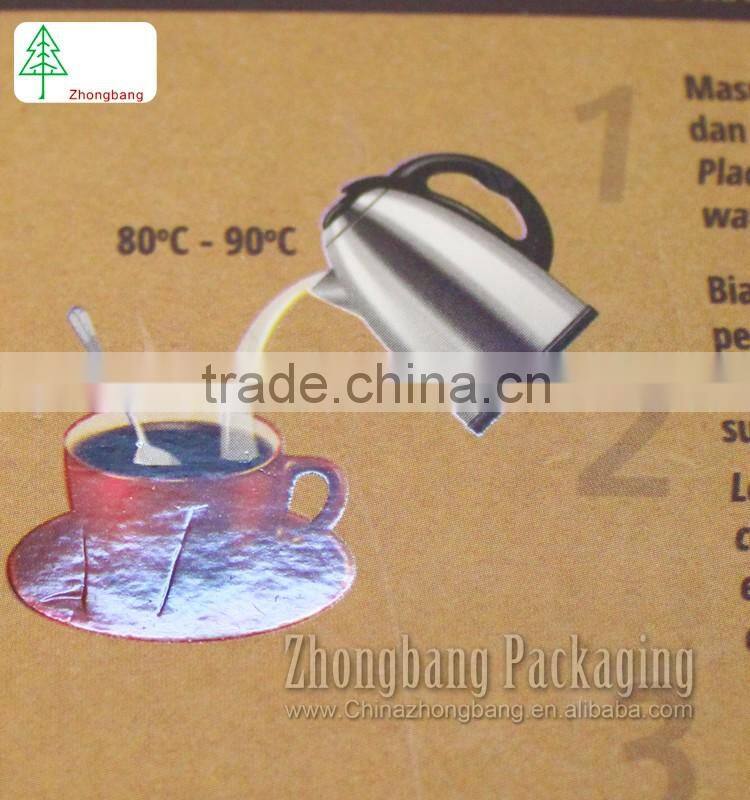matte lamination brown paper box with auto lock bottom