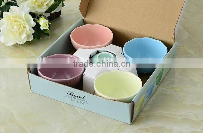 Wholesale Europe style Embossed ceramic bowl porcelain bowl