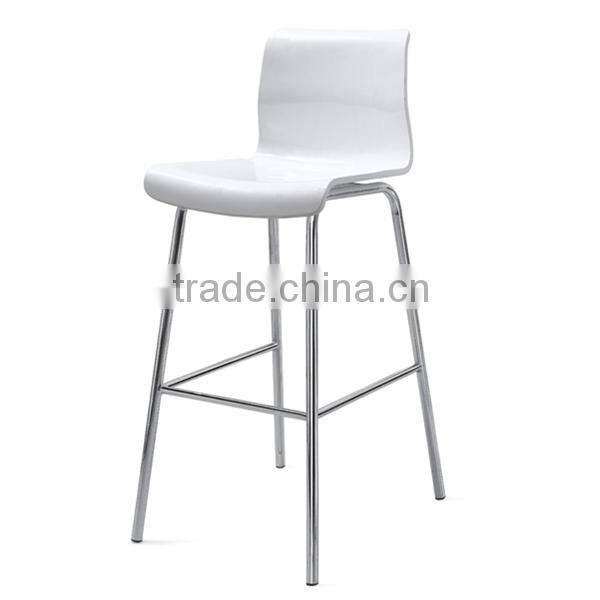 Hot Sale Contemporary Popular Style White Color Bar Stools Chair with Back