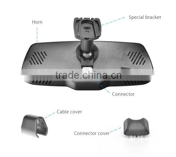 7.3 inch car rear view mirror monitor auto brigtness adjustment and 3 cameras video inpur