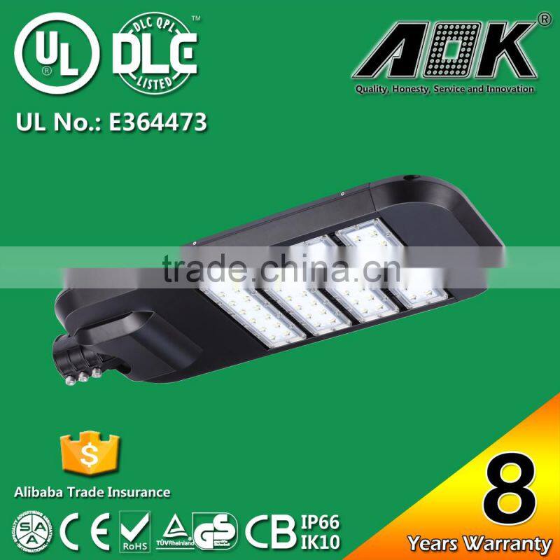 8 Years Warranty UL DLC EMC LVD RoHS SAA IP67 IK10 LED Road Light with Photocell