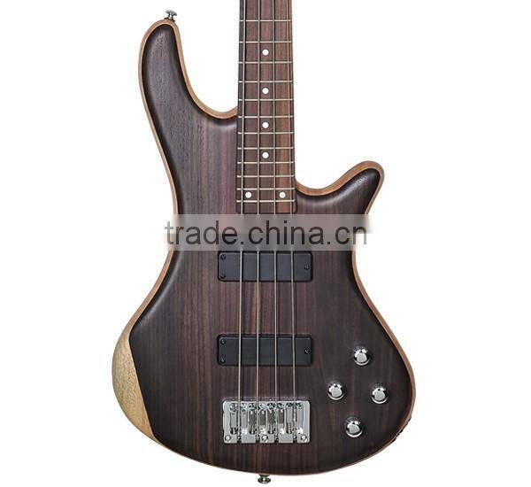 basswood body 4 string electric bass guitar