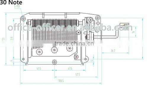 Paper strip Tape cardboard 15/20/30 Note Hand Crank mechanical music box movement