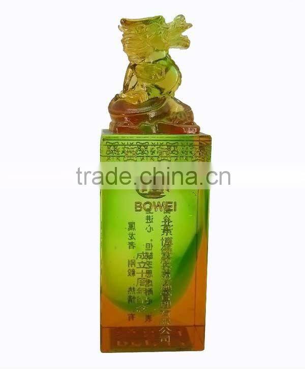 crystal gift - chinese dragon offocial seals --BS137