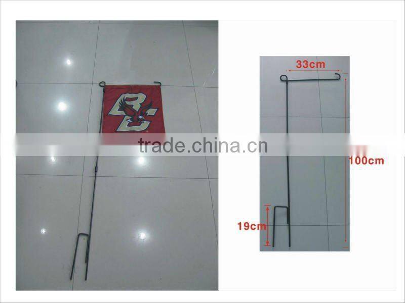 Custom wall flag with adjustable angle bracket