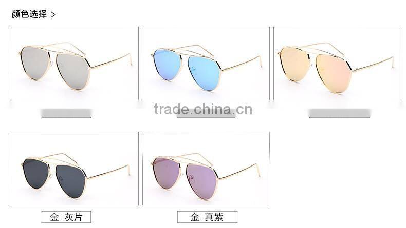 2016 The new high-grade wholesale metal reflective sunglasses