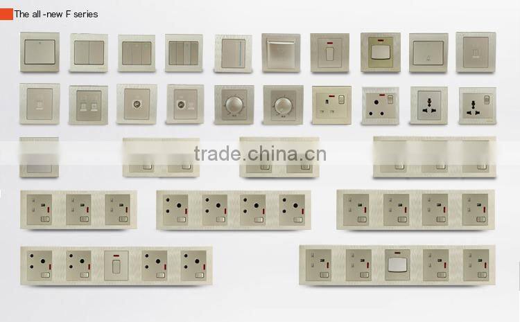 woven gold finish one gang one/two way wall switch arbitrary point switch