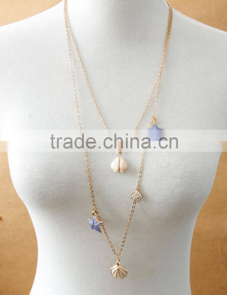 MYLOVE long chain necklace for women sea shell beach jewelry MLSC45